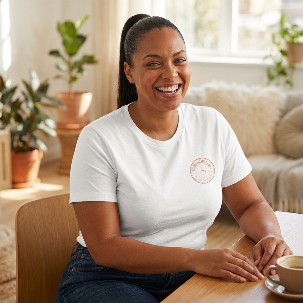 Tired Moms Club T-Shirt | Small front & Large back print | Funny Mother's Day Tee