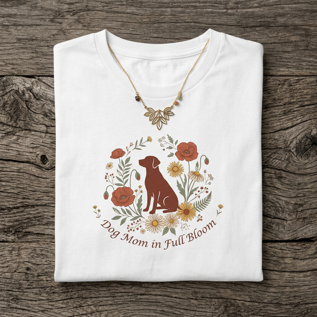 Dog Mom in Full Bloom T-Shirt | Spring Dog Mom Tee | Mother's Day Gift for Dog Moms