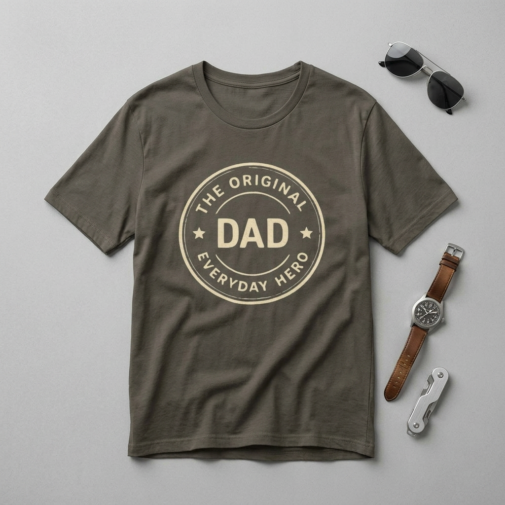 The Original Everyday Hero Dad Shirt | Father's Day Tee | Gift for Dad | Classic Dad Badge Shirt | Best Dad Gift