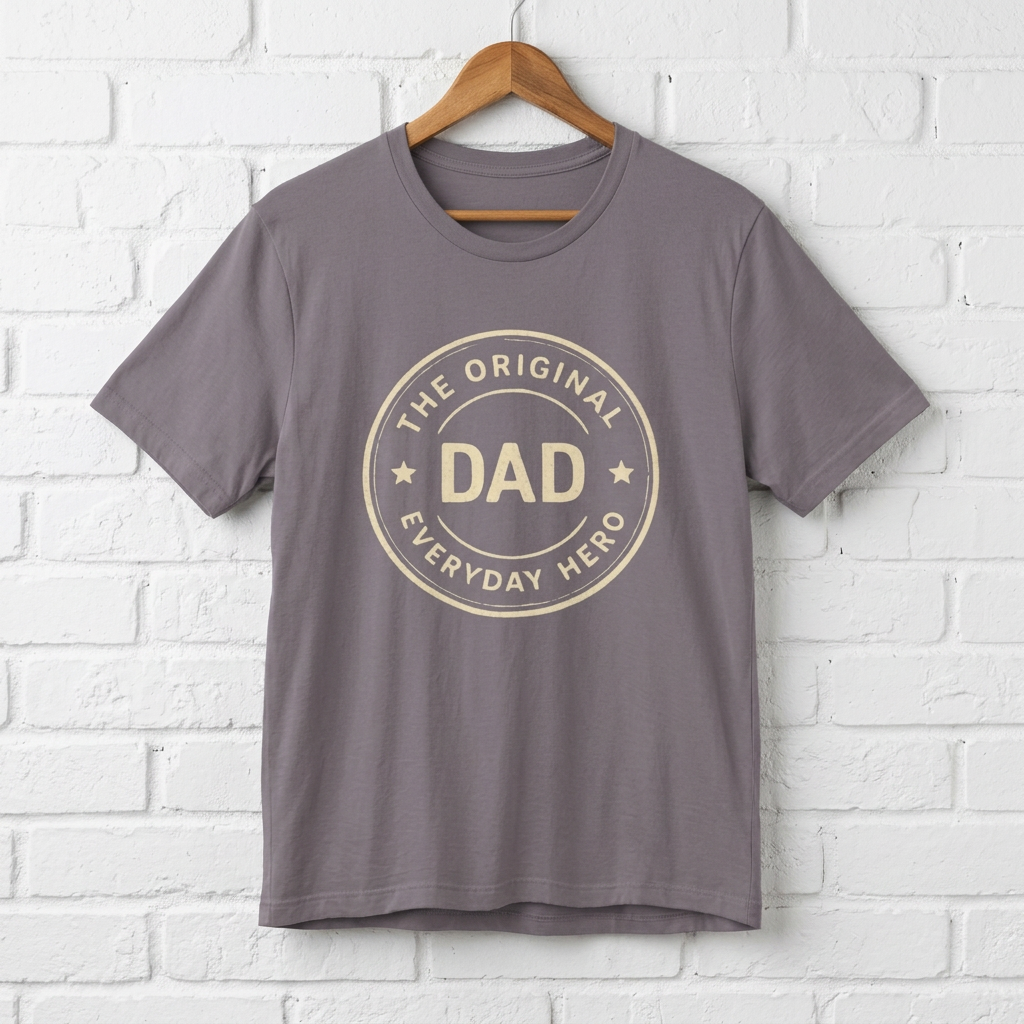 The Original Everyday Hero Dad Shirt | Father's Day Tee | Gift for Dad | Classic Dad Badge Shirt | Best Dad Gift