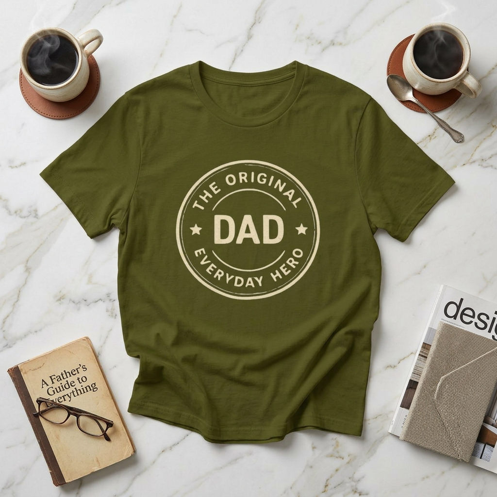 The Original Everyday Hero Dad Shirt | Father's Day Tee | Gift for Dad | Classic Dad Badge Shirt | Best Dad Gift