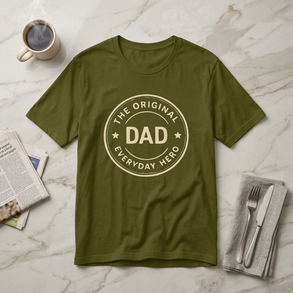 The Original Everyday Hero Dad Shirt | Father's Day Tee | Gift for Dad | Classic Dad Badge Shirt | Best Dad Gift