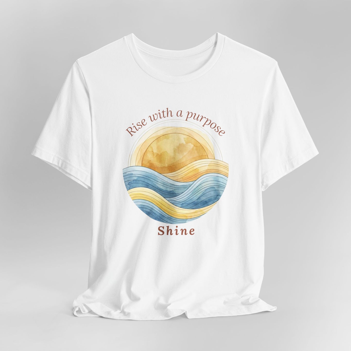 "Rise With a Purpose -Shine" Tee | Shine Sunrise Motivation Shirt