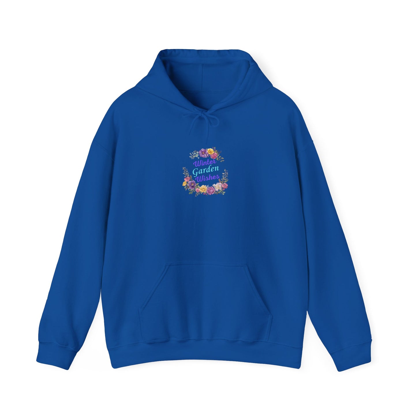Winter Garden Wishes Hoodie | Floral Winter Front Print Pullover