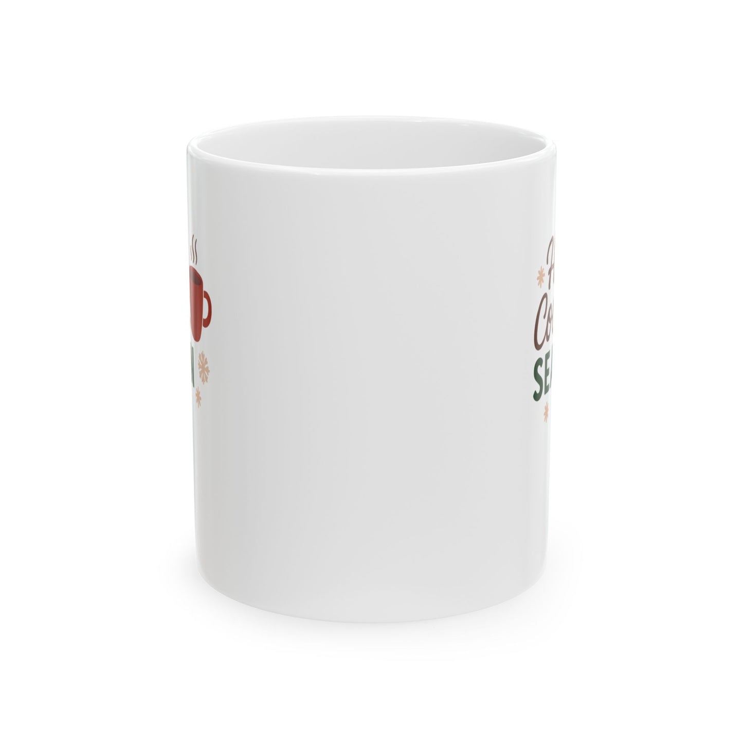 Hot Cocoa Season Mug | Winter Cocoa Left & Right Print Cup