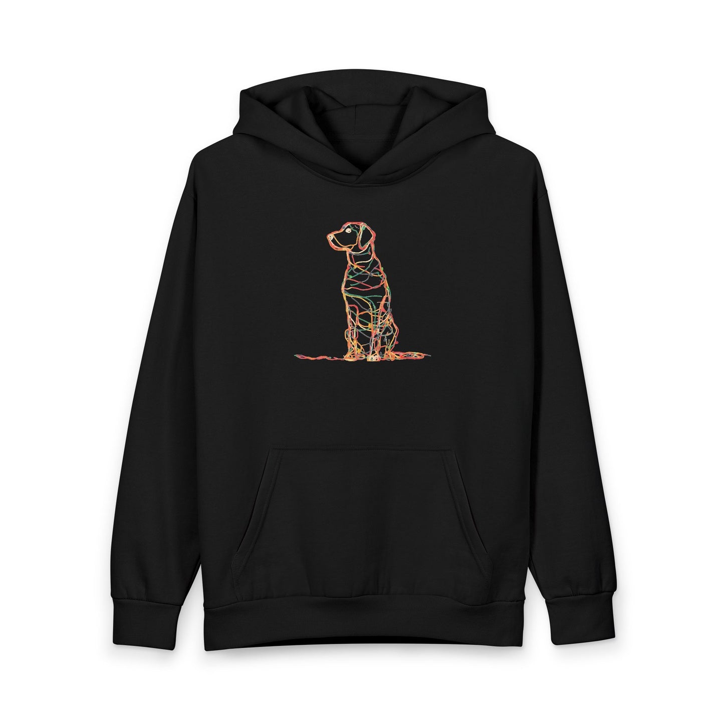 Dog Wrapped in Christmas Lights Hoodie — Festive Holiday Pet-Lover Sweatshirt
