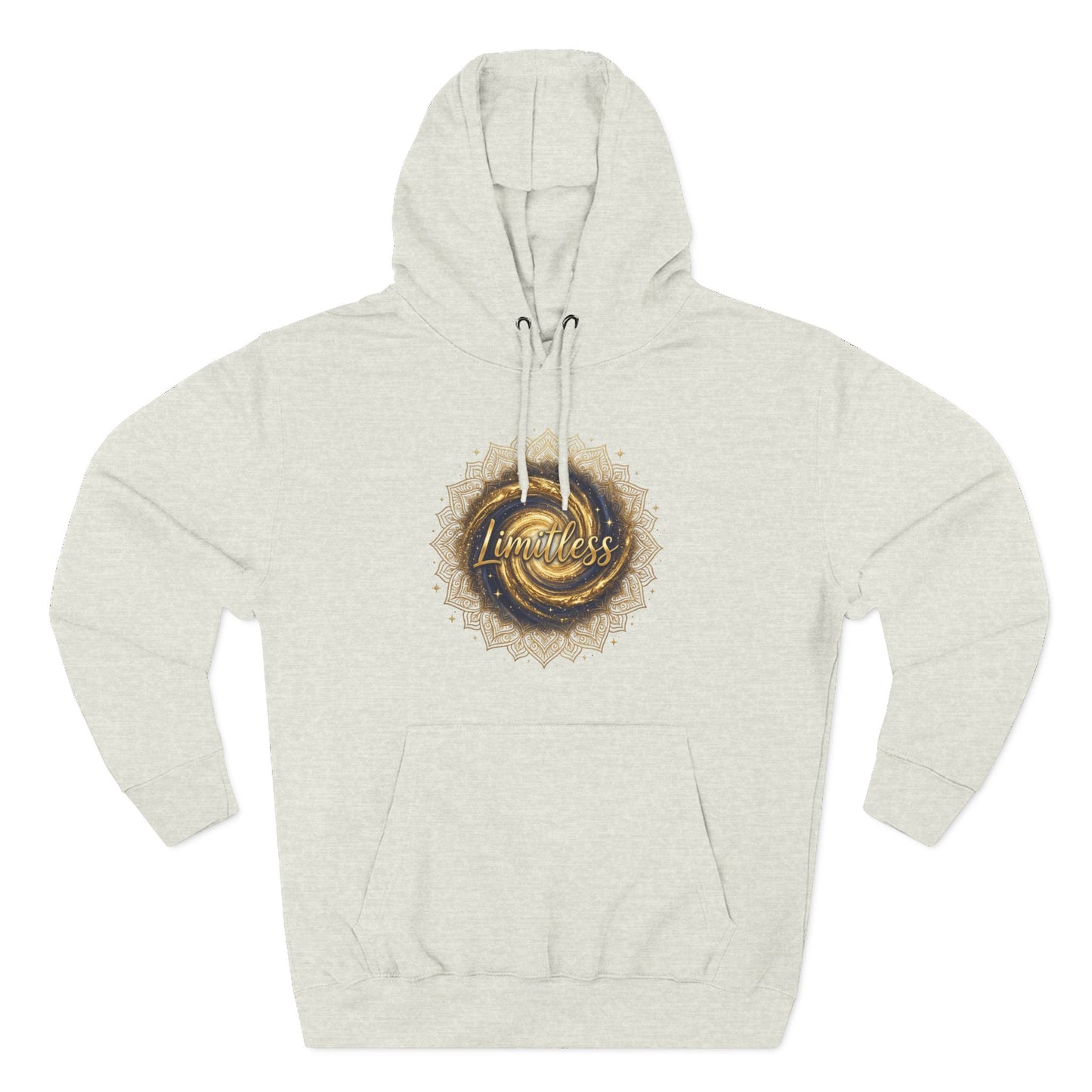 Limitless Gold Mandala Hoodie — Inspirational Graphic Fleece Pullover
