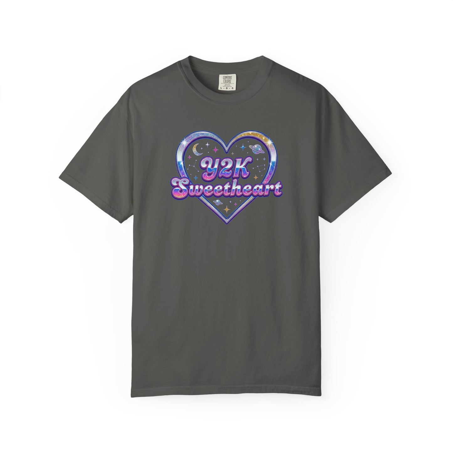 "90s Sweetheart" Heart Graphic Premium T-Shirt — Retro Pastel Y2K Tee