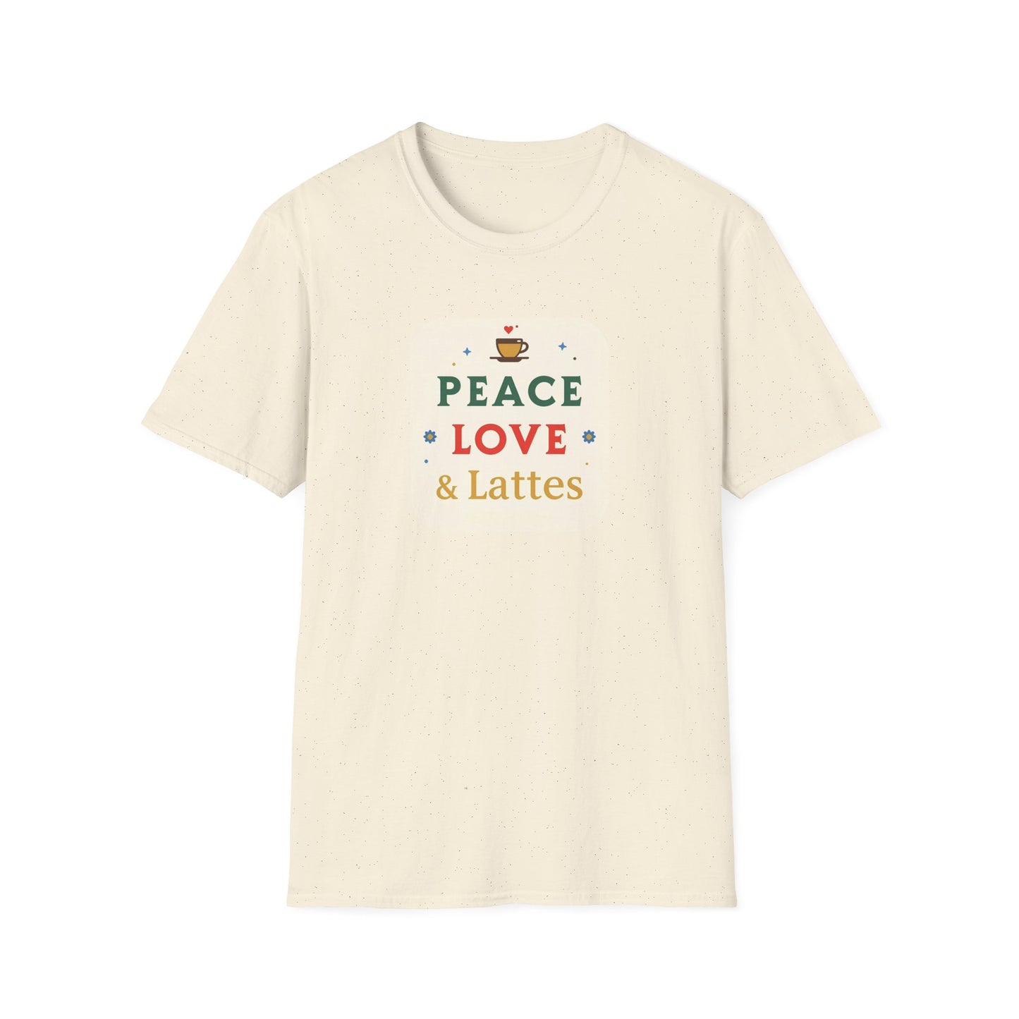 Peace, Love & Lattes T-Shirt | Cozy Coffee Lover Graphic Tee