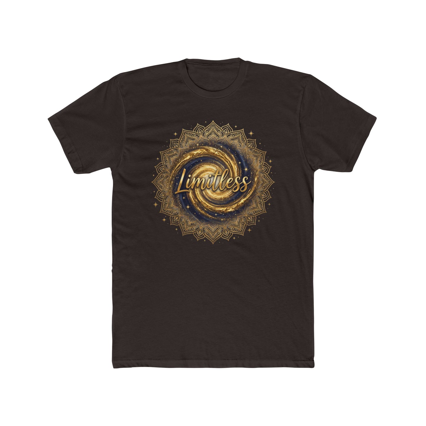 "Limitless" Tee | Inspirational Gold Mandala Galaxy Graphic T-Shirt
