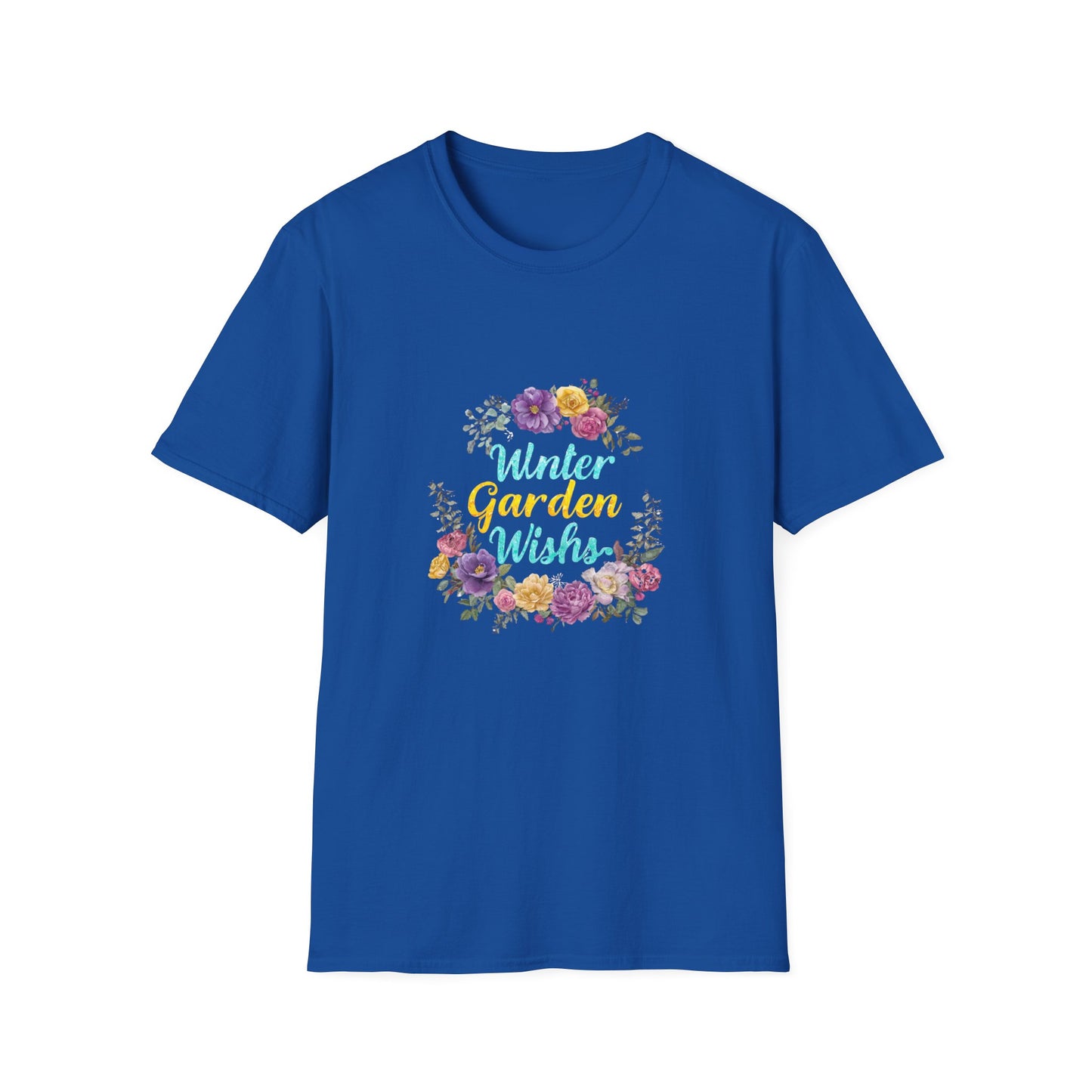 Winter Garden Wishes T-Shirt | Floral Winter Botanical Tee (Light Colors)