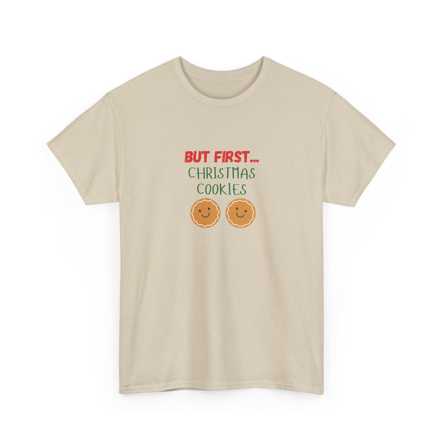 But First Cookies T-Shirt | Minimal Holiday Cookie Graphic Tee