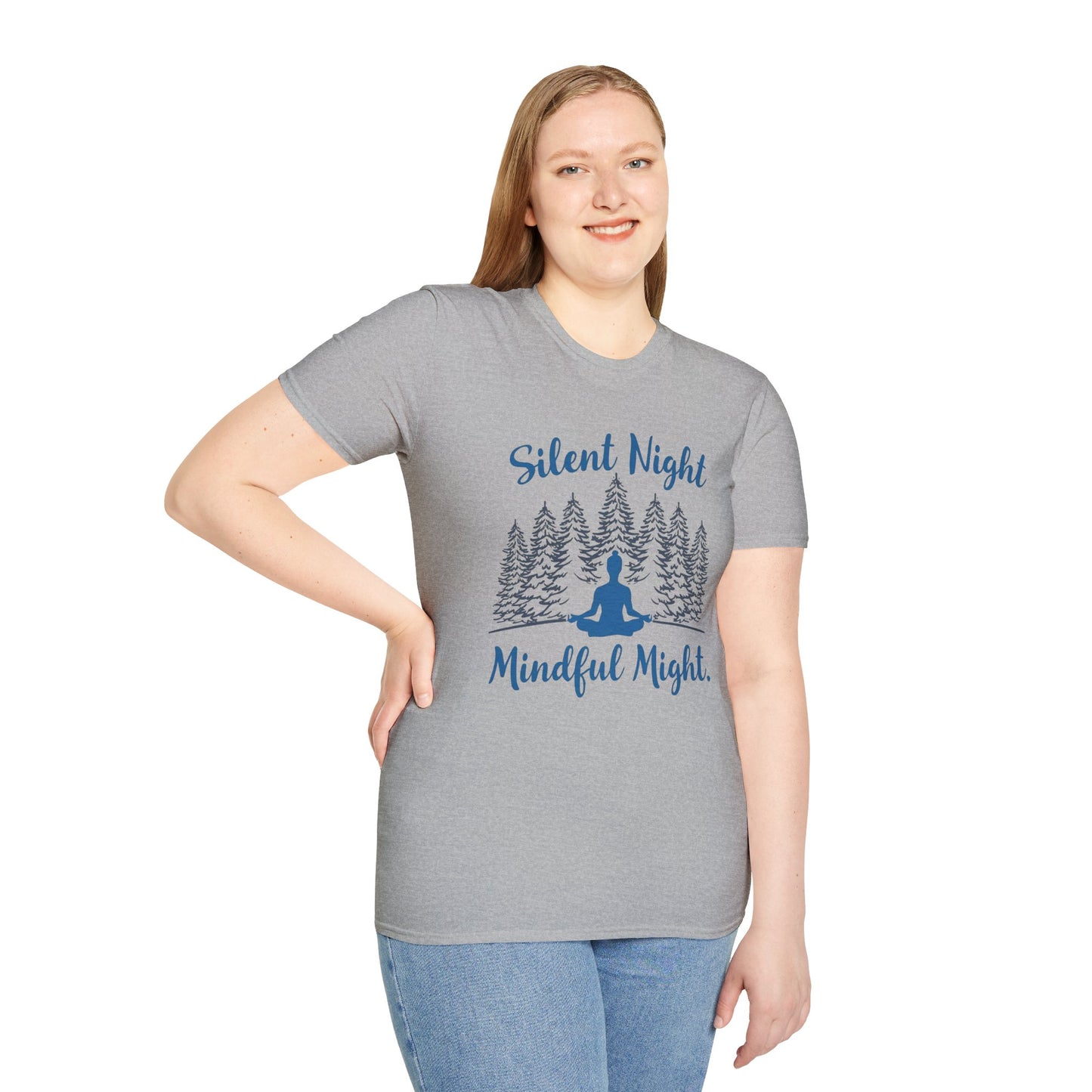 Silent Night, Mindful Might — Winter Meditation T-Shirt