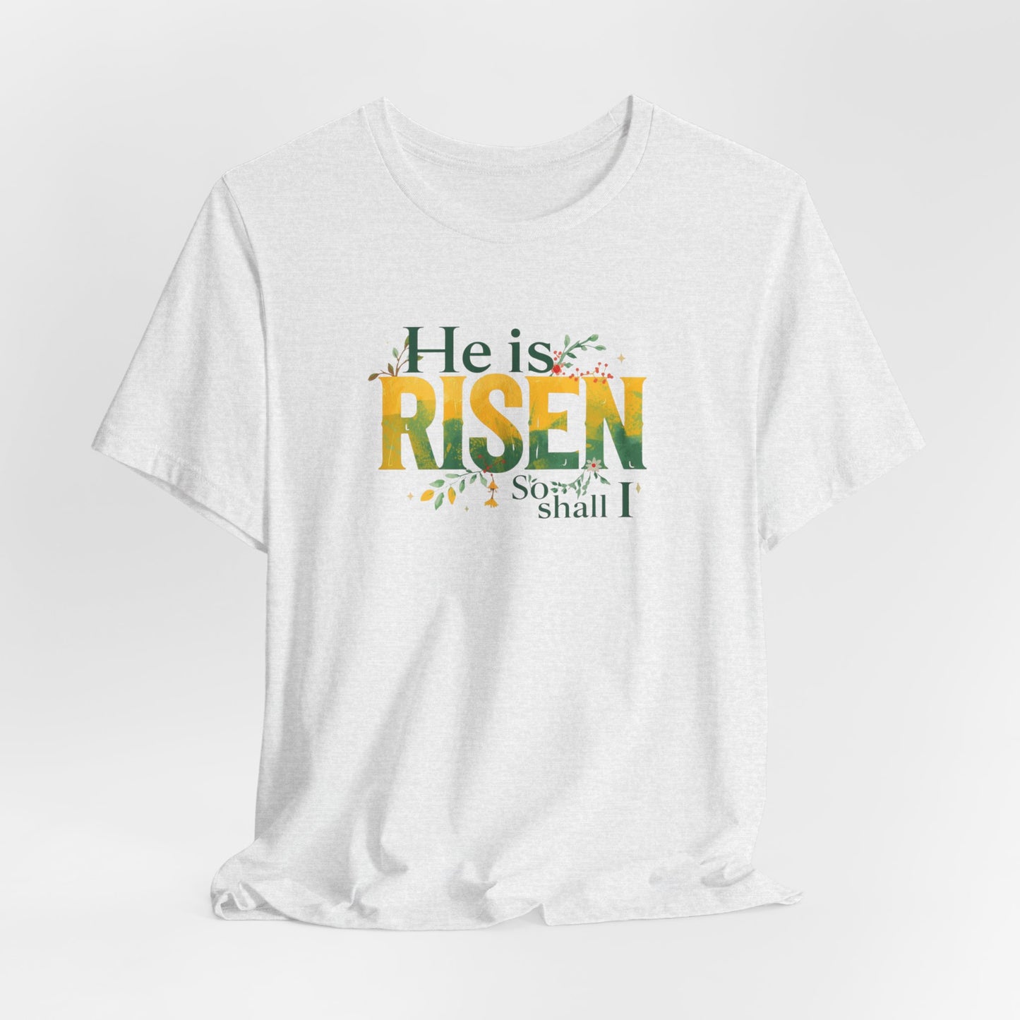 He Is Risen Tee - Christian Easter Celebration Typography T-Shirt