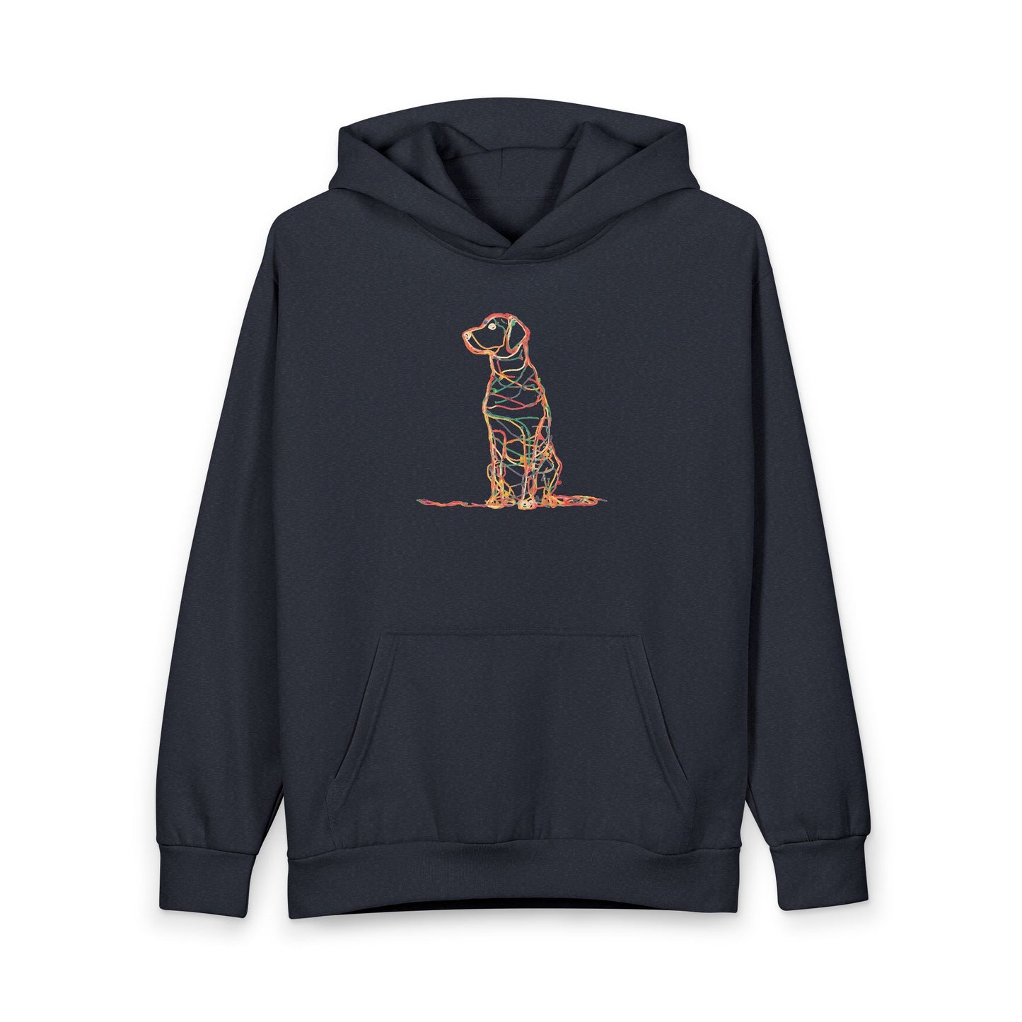 Dog Wrapped in Christmas Lights Hoodie — Festive Holiday Pet-Lover Sweatshirt