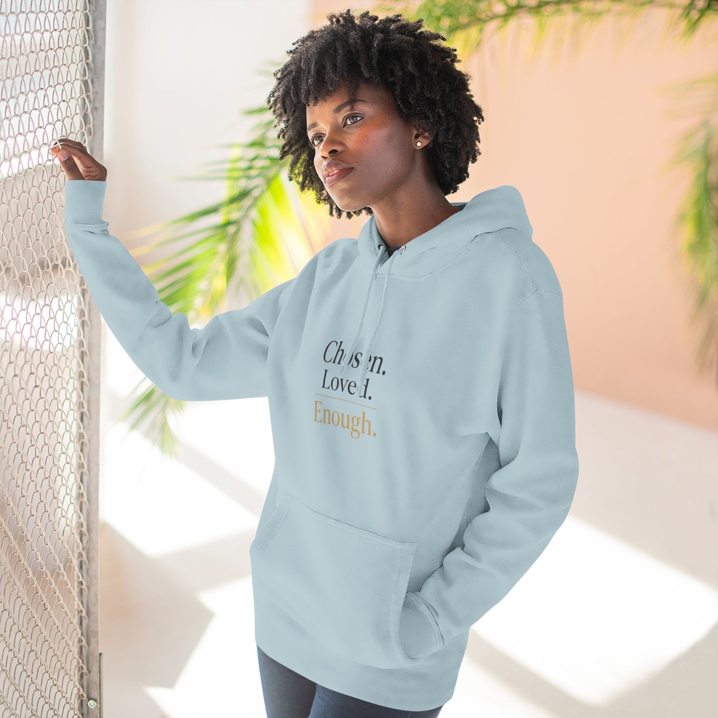 Chosen. Loved. Enough. Hoodie | Cozy Faith Affirmation