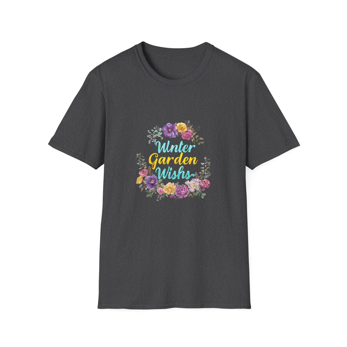 Winter Garden Wishes T-Shirt | Floral Winter Botanical Tee (Light Colors)
