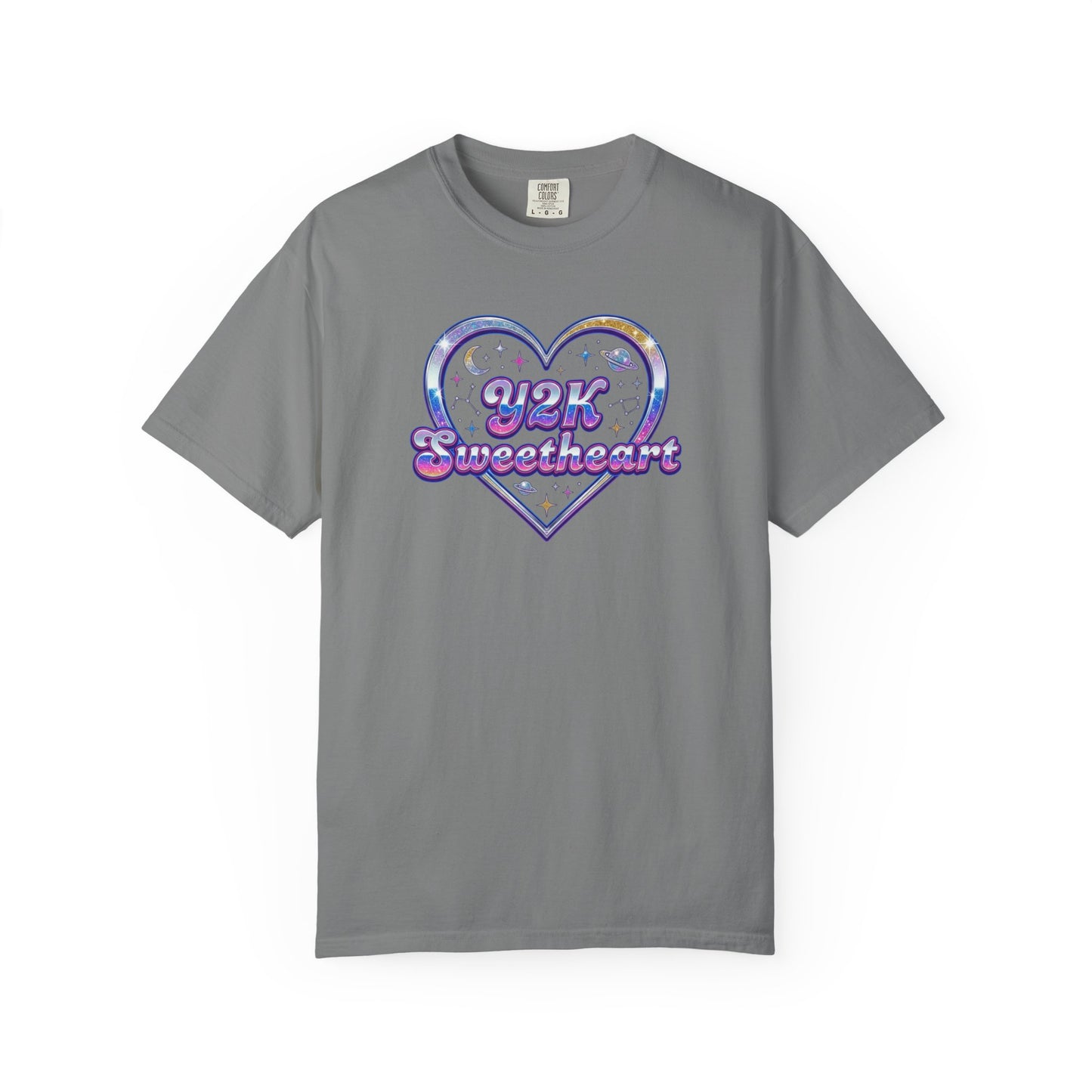 "90s Sweetheart" Heart Graphic Premium T-Shirt — Retro Pastel Y2K Tee