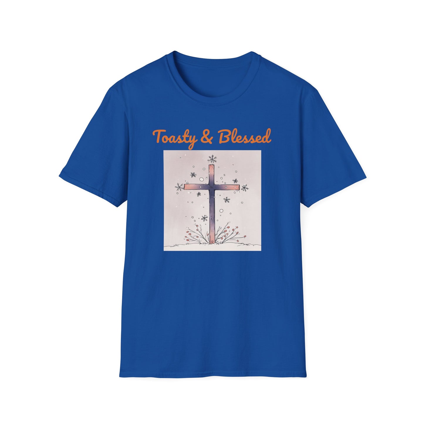 Toasty & Blessed Christian Cross T-Shirt — Cozy & Faith-Inspired