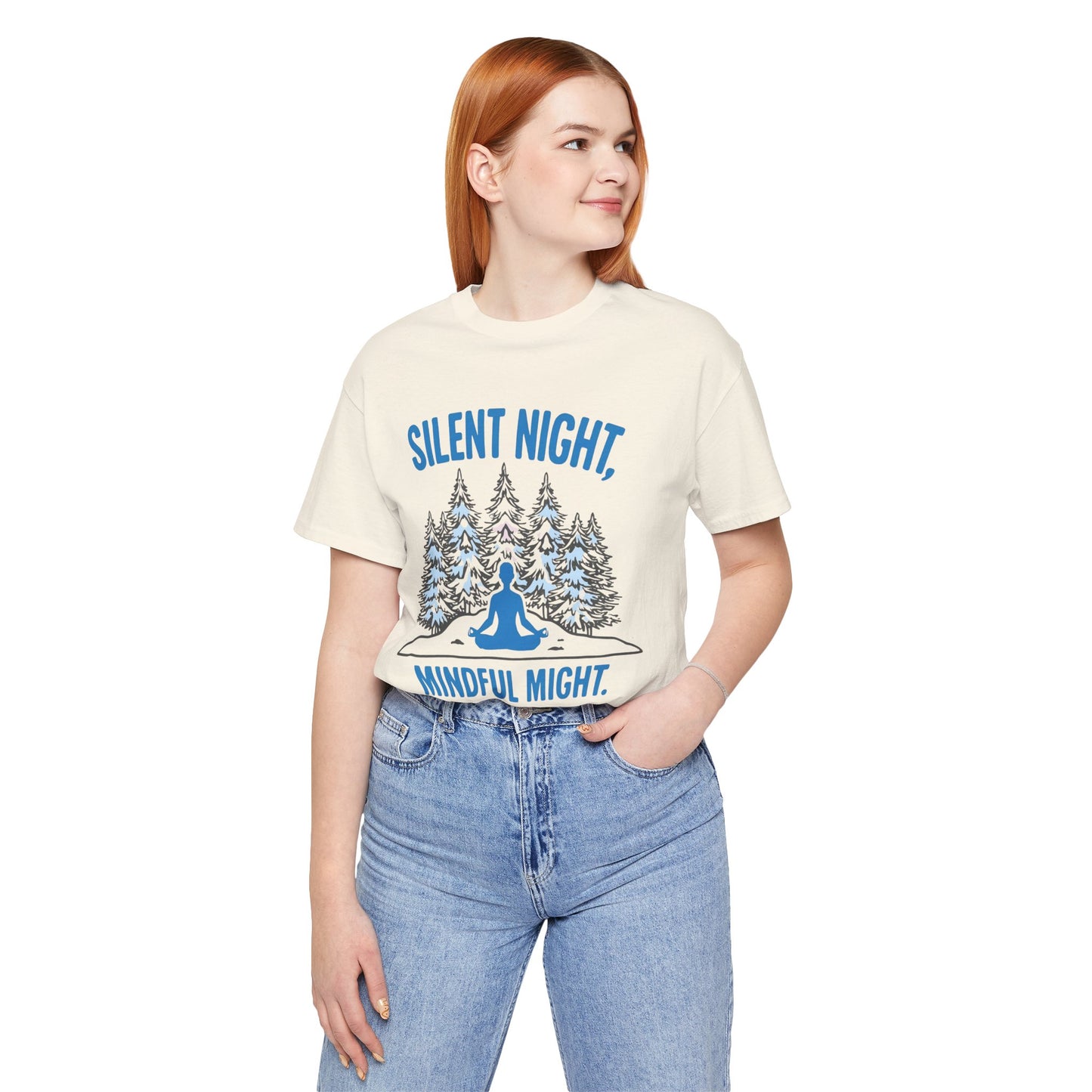 Silent Night, Mindful Might T-Shirt | Winter Meditation & Mindfulness Tee