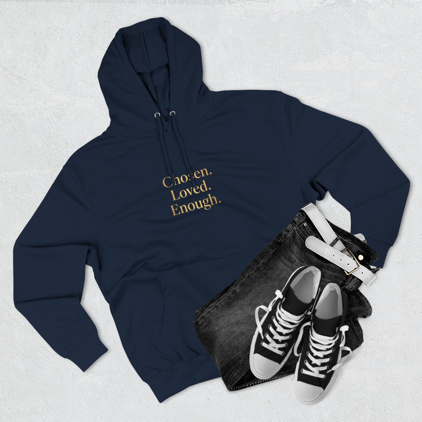 Chosen. Loved. Enough. Hoodie | Cozy Faith Affirmation