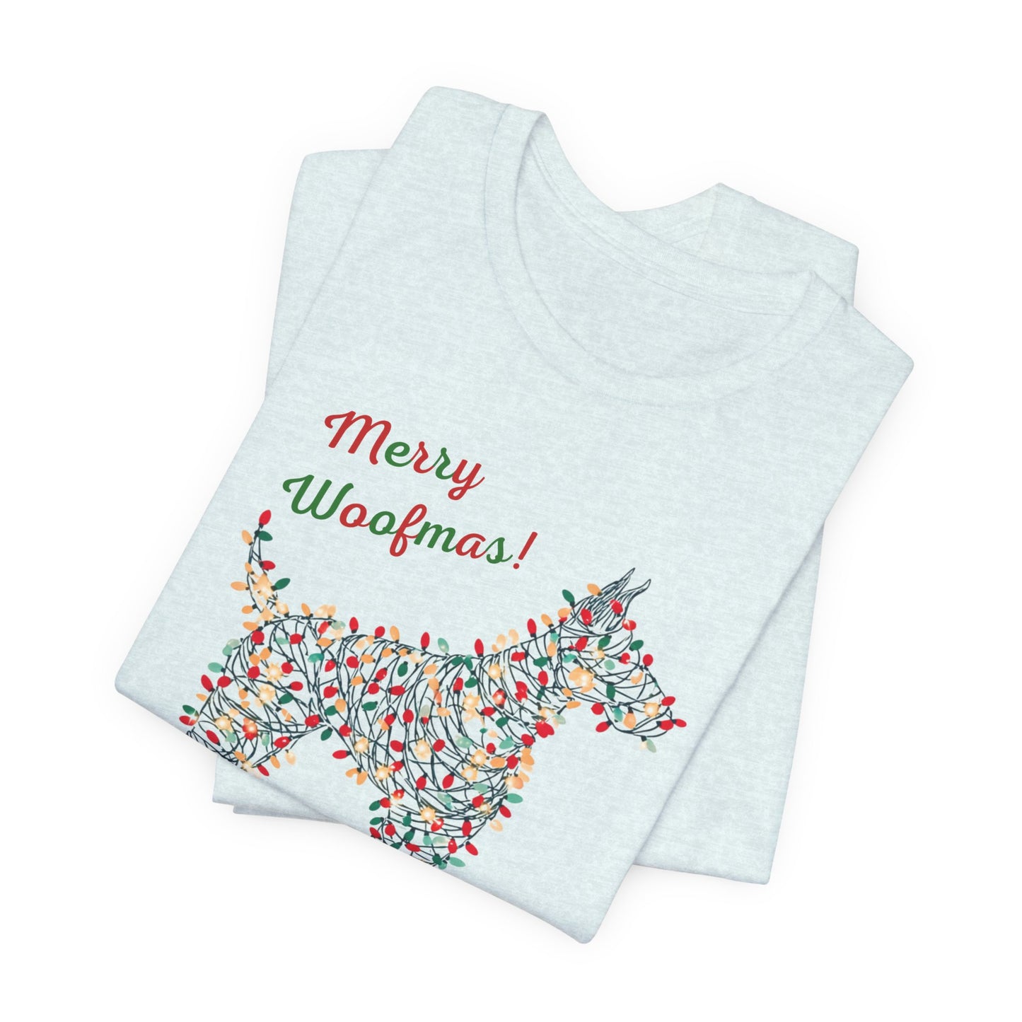 Merry Woofmas! Dog Christmas Lights T-Shirt