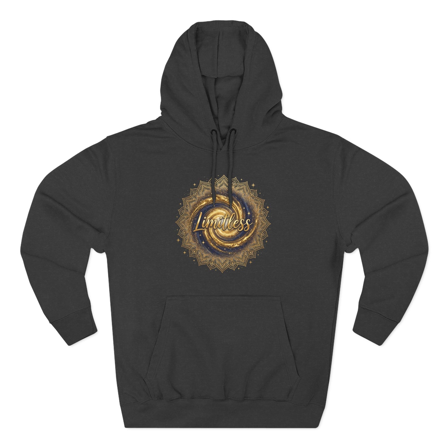 Limitless Gold Mandala Hoodie — Inspirational Graphic Fleece Pullover
