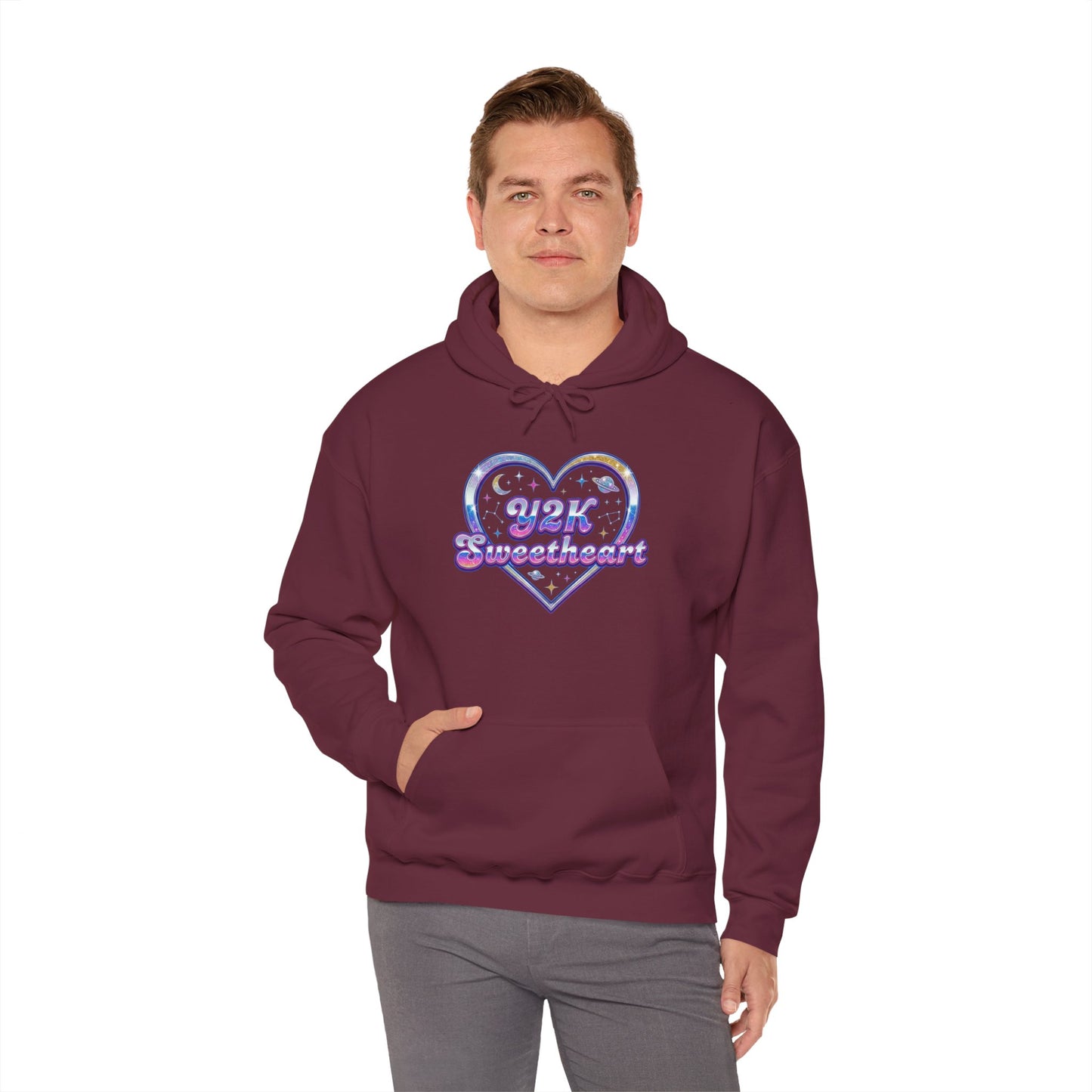 Y2K Sweetheart Classic Warmth Hoodie – Valentine Cozy Heart