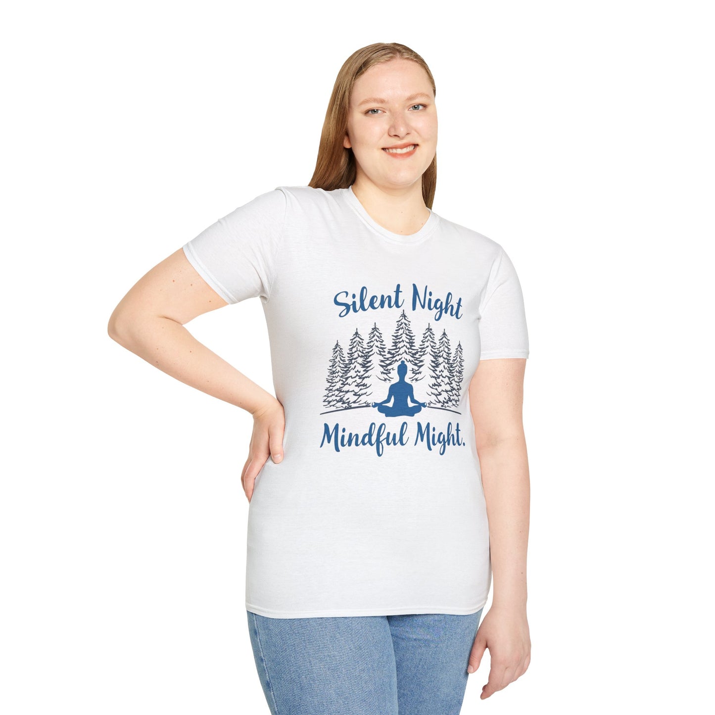 Silent Night, Mindful Might — Winter Meditation T-Shirt