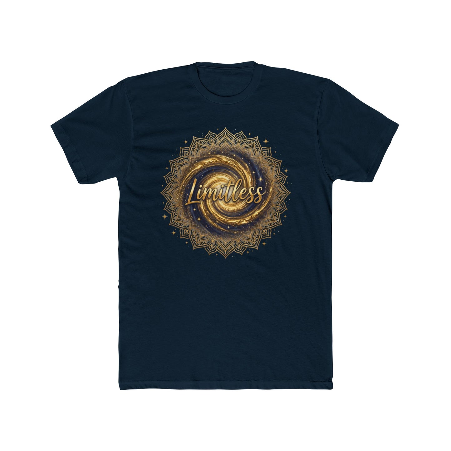 "Limitless" Tee | Inspirational Gold Mandala Galaxy Graphic T-Shirt