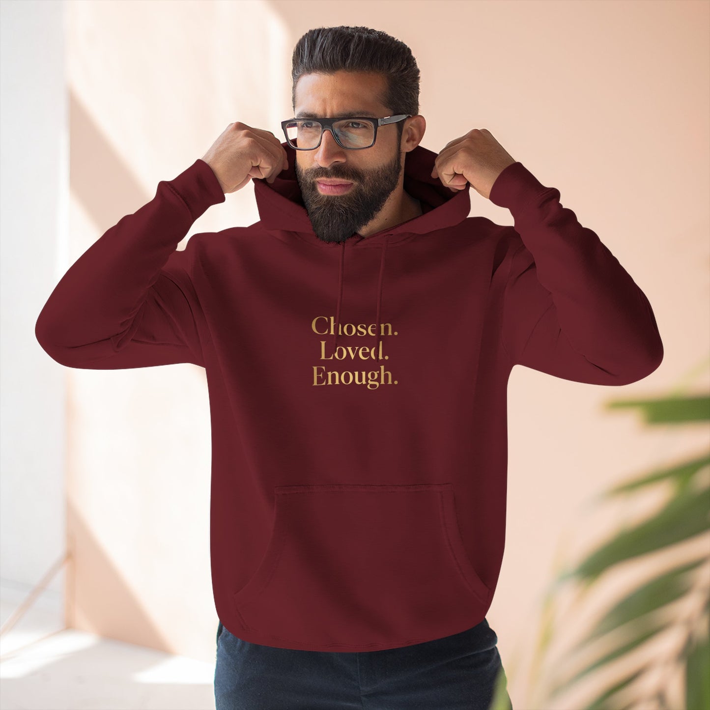 Chosen. Loved. Enough. Hoodie | Cozy Faith Affirmation