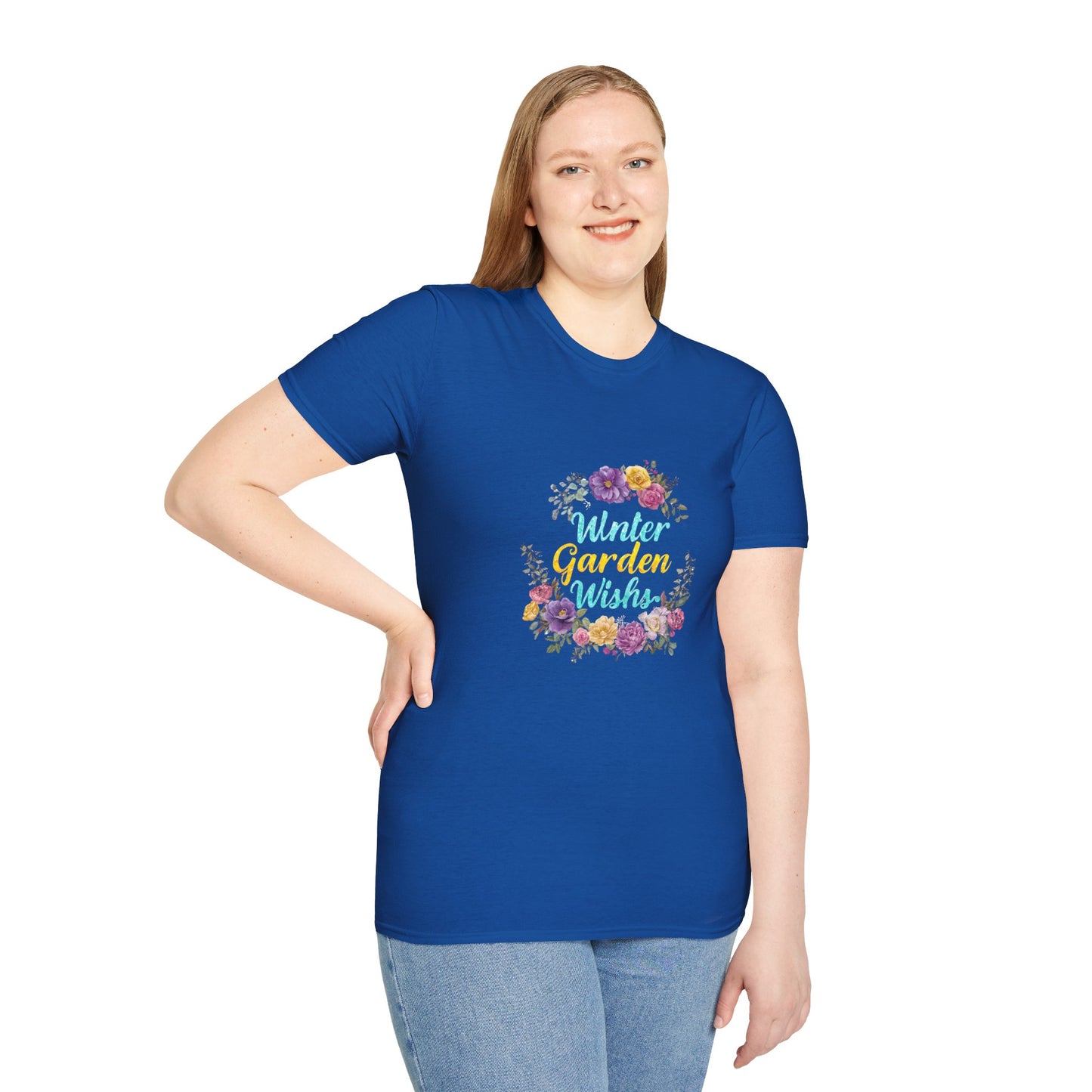 Winter Garden Wishes T-Shirt | Floral Winter Botanical Tee (Light Colors)