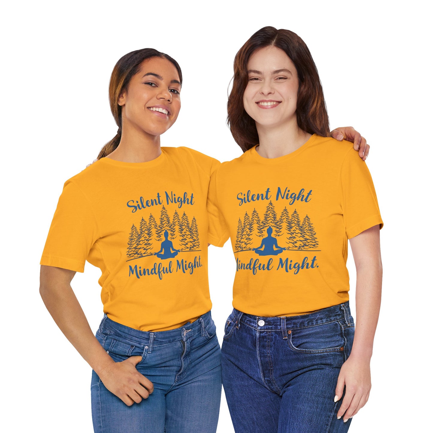 Silent Night, Mindful Might T-Shirt | Winter Meditation & Mindfulness Tee
