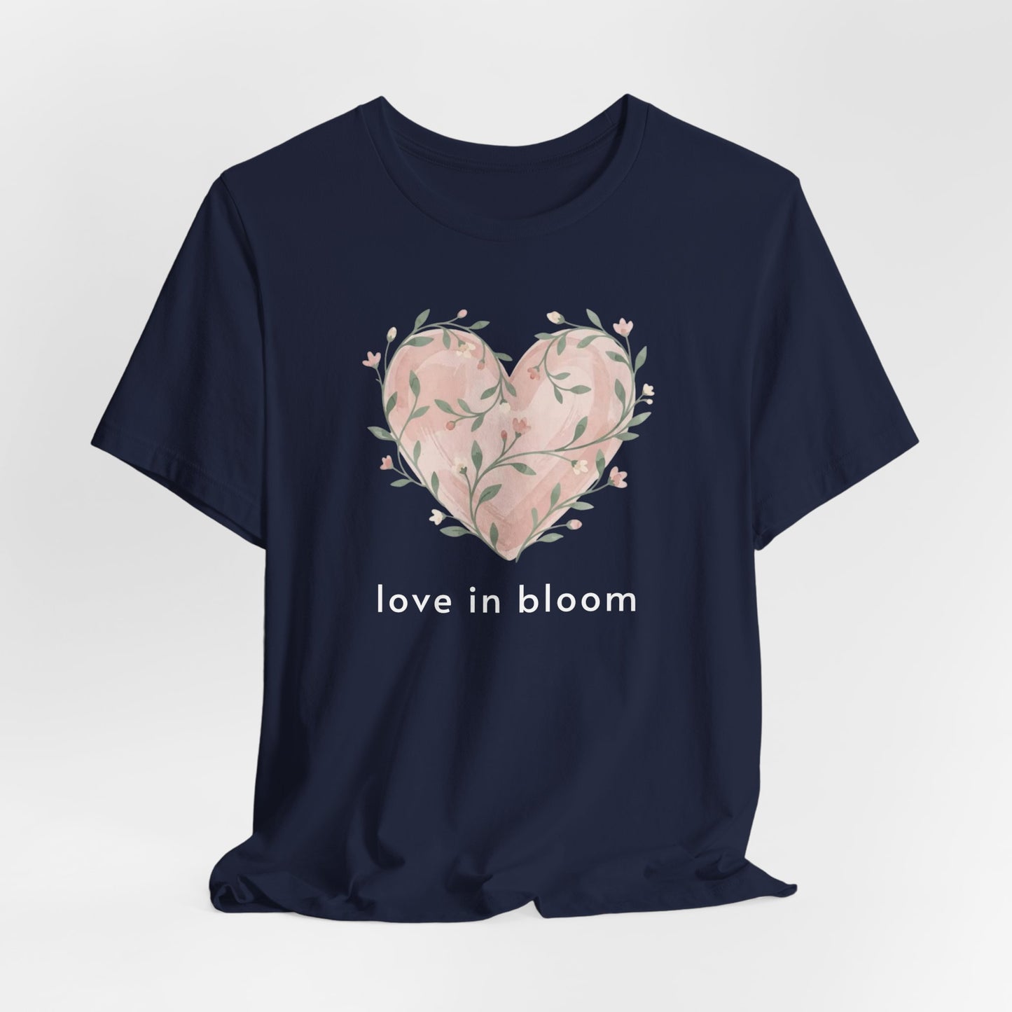 Love in Bloom Tee – Soft Floral Valentine T-Shirt
