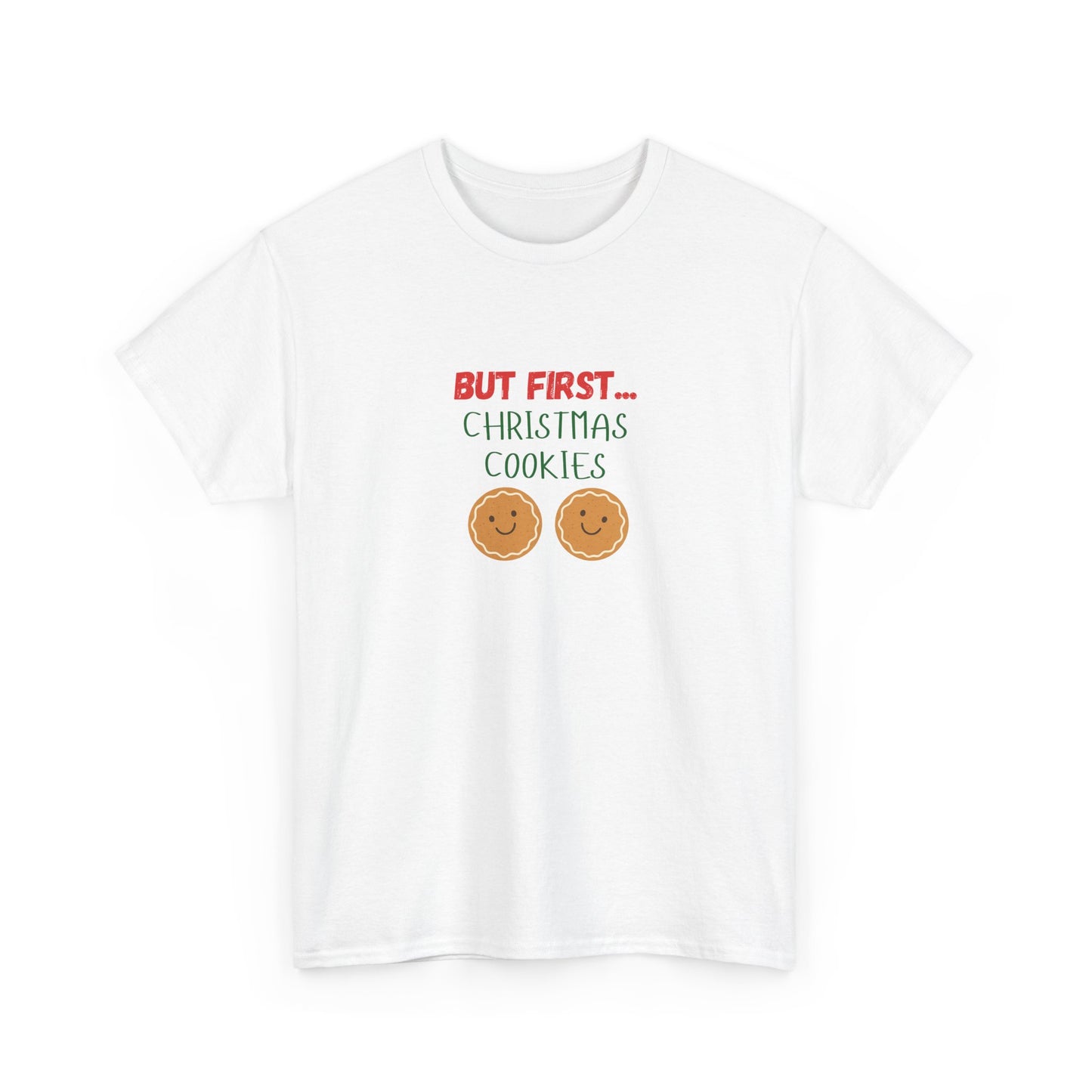But First Cookies T-Shirt | Minimal Holiday Cookie Graphic Tee