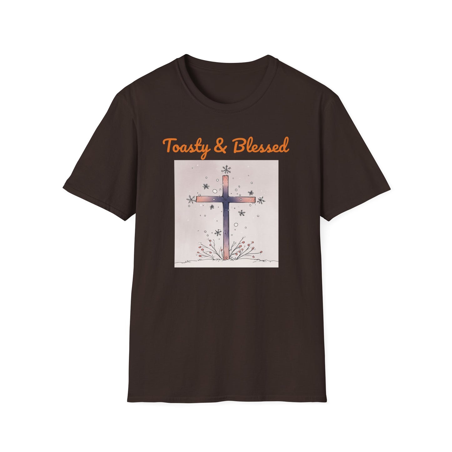 Toasty & Blessed Christian Cross T-Shirt — Cozy & Faith-Inspired