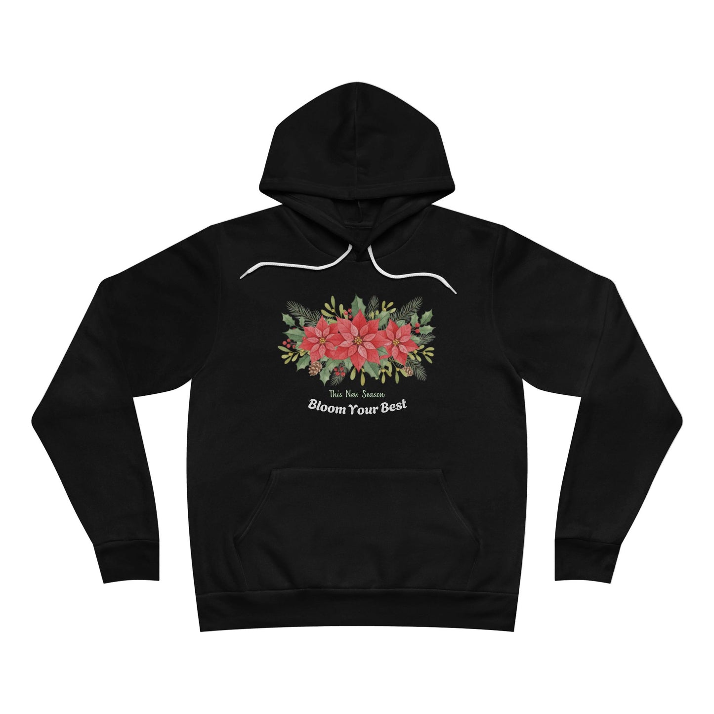 "This New Season – Bloom Your Best" Cozy Floral Motivation Hoodie