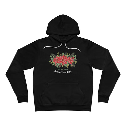 "This New Season – Bloom Your Best" Cozy Floral Motivation Hoodie