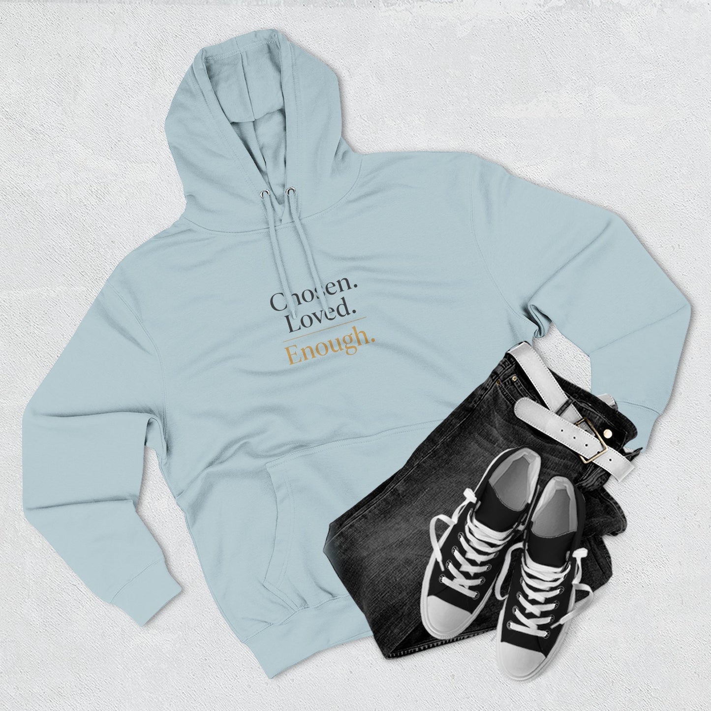 Chosen. Loved. Enough. Hoodie | Cozy Faith Affirmation