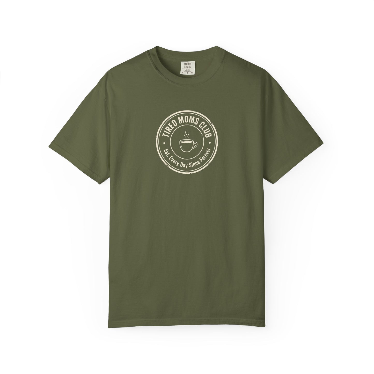 Tired Moms Club T-Shirt | Medium Center Print | Funny Mother's Day Tee | Relatable Mom Gift | Humor Mom Shirt | Gift from Kids