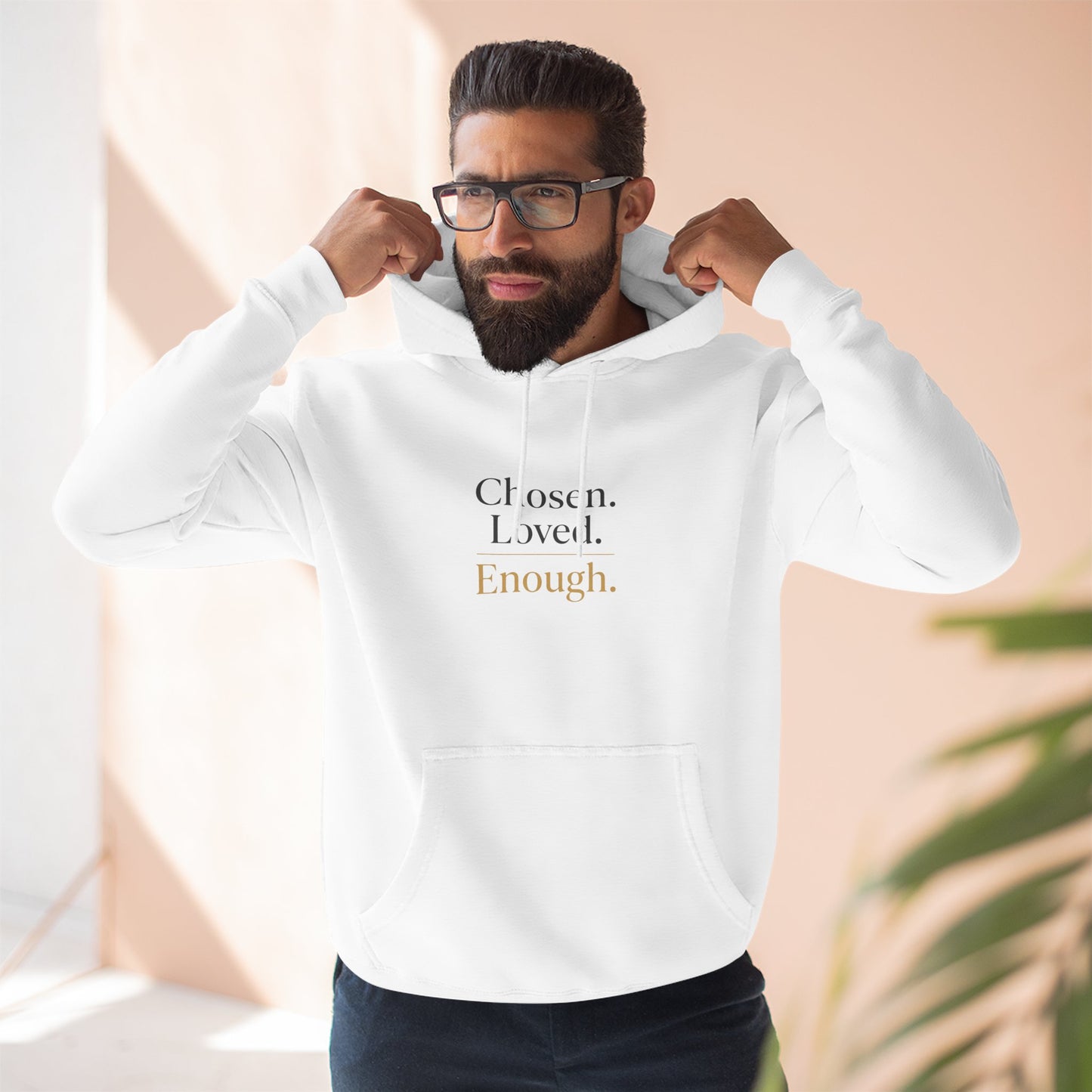 Chosen. Loved. Enough. Hoodie | Cozy Faith Affirmation