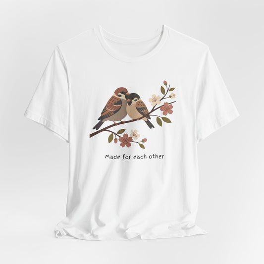 Made for Each Other Tee — Symbolic Expression with Birds